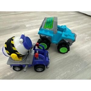 Paw Patrol Rocky Cement Mixer Truck Chase Police Vehicle Kids Toys Lot